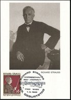 1989 (1.6.) ÖSTERREICH, 6 S. "125 Geburtstag Richard Strauss" (Strauss Als Dirigent) + Passender Sonderstempel: 1150 WIE - Sonstige & Ohne Zuordnung