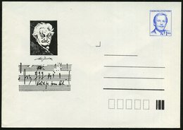 1994 TSCHECHOSLOWAKEI, PU 1 Kc. Havel: 140. Geburtstag Leos Janacek (1854-1928) Mit Notenzeile U. Kopfbild, Ungebr. - Ko - Sonstige & Ohne Zuordnung