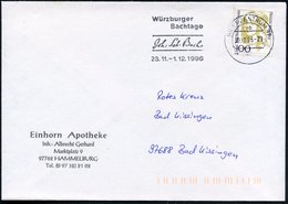 1996 BRIEFZENTRUM 97: Maschinen-Werbestempel: Würzburger Bachtage.. 23.11.- 1.12. 1996 (Bach-Faksimile) Bedarfsbrief - J - Sonstige & Ohne Zuordnung