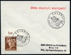 1941 (23.4.) SALZBURG 2, Sonderstempel: 100 Jahre Mozarteum (= Musik- U. Theaterhochschule, Musikaliensammlung U. Forsch - Otros & Sin Clasificación