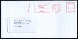 1991 (16.4.) 7000 STUTTGART 104, Absender-Freistempel: Konrad Küster Mozart, Eine Musikalische Biographie, DVA (= Verlag - Altri & Non Classificati