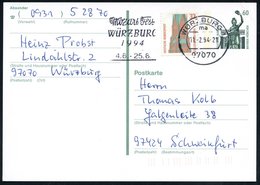 1994 (11.2.) 8700 WÜRZBURG 1, Maschinen-Werbestempel: Mozart Fest.. 1994, Bedarfskarte - Wolfgang Amadeus Mozart - Other & Unclassified