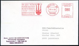 1988 (9.4.) 1000 BERLIN 30, Jubil.-Absender-Freistempel: 100 Jahre Musik-Instrumenten-Museum Berlin 1888 - 1988 (= Saite - Other & Unclassified