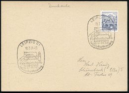 1961 (18.7.) LEIPZIG C 1, Sonderstempel: 9. Landwirtschafts-Ausstellung (Kuh, Bäurin) Inl.-Karte (Bo.481) - Agrikultur & - Altri & Non Classificati