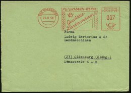 1959 (21 A) WARENDORF, Absender-Freistempel: PETERMANN-WERKE.. Landmaschinen (2 Ähren) Firmenbrief - Agrikultur & Landwi - Other & Unclassified