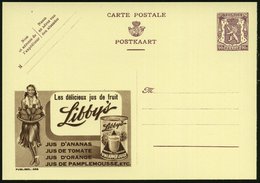 1948 BELGIEN, 90 C. Publibel-Ganzsache: Libbys.. (Frau Mit Ananas, Dose Ananassaft) Französ. Text, Ungebr. (Mi.P 248 I / - Otros & Sin Clasificación