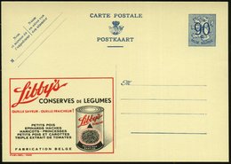 1951 BELGIEN, 90 C. Publibel-Ganzsache: Libbys CONSERVES DELEGUMES (Erbsen-Konserve) Französ. Text, Ungebr. (Mi.P 273 I  - Other & Unclassified