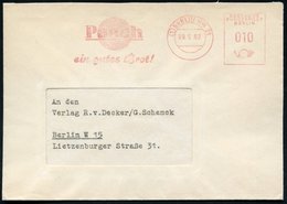 1962 (9.5.) (1) BERLIN NW 21, Absender-Freistempel: Paech Ein Gutes Brot!, Firmenbrief - Nahrungsmittel / Food / Substan - Otros & Sin Clasificación