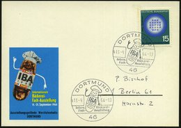 1964 (13.9.) 46 DORTMUND, Sonderstempel: IBA Intern. Bäckerei-Fach-Ausstellung (Brot Als Bäckermeister) Motivgleiche Son - Autres & Non Classés