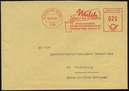 1963 (9.12.) 29 OLDENBURG (OLDBG) 1, Absender-Freistempel: Milch, QUELLE DER GESUNDHEIT.. (Flasche Milch U. Becher) Orts - Autres & Non Classés