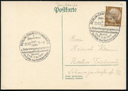 1937 (25.9.) BERLIN-CHARLOTTENBURG 5, Sonderstempel: Jahresschau Jahresschau Gaststätten U. Beherbergungsgewerbe, Nahrun - Other & Unclassified