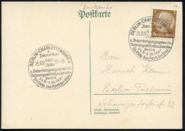 1937 (25.9.) BERLIN-CHARLOTTENBURG 5, Sonderstempel: Jahresschau Jahresschau Gaststätten U. Beherbergungsgewerbe, Nahrun - Altri & Non Classificati