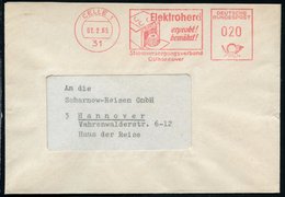 1965 31 CELLE 1, Absender-Freistempel: Elektroherd Erprobt! Bewährt!, Stromversorgungsverband Osthannover = E-Herd Mit K - Other & Unclassified