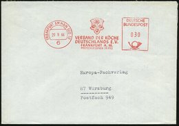 1966 6 FRANKFURT AM MAIN SÜD 10, Absender-Freistempel: VERBAND DER KÖCHE DEUTSCHLANDS E.V. = Wappen, Fernbrief - Nahrung - Autres & Non Classés