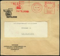 1960 (6.5.) NIEDERLANDE, Absender-Freistempel: STAMPERSGAT V.C.S. DINTELOORD = Zucker-Raffinerie, Motivgleicher Auf Firm - Autres & Non Classés