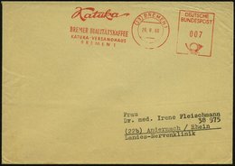 1960 (26.8.) (23) BREMEN 1, Katuka BREMER QUALITÄTSKAFFEE.. , Fernbrief - Kaffee & Café / Koffie / Café / Caffè - Sonstige & Ohne Zuordnung