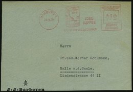 1938 HAMBURG 1, Absender-Freistempel: IDEE KAFFEE.. (Kaffee-Packung) Firmen-Vorderseite: J. J. Darboven - Kaffee & Café  - Sonstige & Ohne Zuordnung
