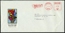 1981 (9.5.) 8000 MÜNCHEN 1, Absender-Freistempel: HOCH-CAFÉ PETERSHOF DER Kuchenhimmel Am Marienplatz (2 Egelputten) + R - Other & Unclassified