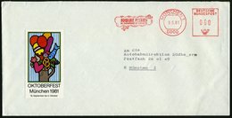 1981 (9.5.) 8000 MÜNCHEN 1, Absender-Freistempel: HOCH-CAFÉ PETERSHOF DER Kuchenhimmel Am Marienplatz (2 Egelputten) + R - Altri & Non Classificati