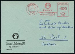 1963 (11.6.) 406 VIERSEN 1, Absender-Freistempel: KAISER'S KAFFEEGESCHÄFT AG (Firmenlogo: Kaffekanne Mit Gesicht) Motivg - Autres & Non Classés
