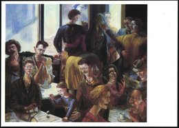 1987 D.D.R., PP 10 Pf. PdR. Orange: X. Kunstausstellung Der DDR, "Café IV" (Gemälde Von Ulrich Hachulla) Ungebr. (Mi.PP  - Altri & Non Classificati