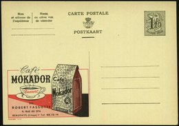 1954 BELGIEN, 1,20 F. Publibel-Ganzsache: Café MOKADOR.. (Kaffeetasse U. Kaffee-Packung) Ungebr. (Mi.P 289 I / 1417) - K - Sonstige & Ohne Zuordnung