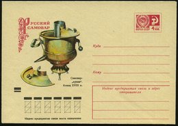 1973 UdSSR, 4 Kop. Ganzsachen-Umschlag: Russischer Samowar (18. Jhdt.) Ungebr. - Tee / Tea / Thé / Tè - Otros & Sin Clasificación