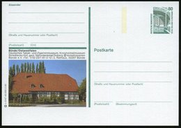 1993 Bünde/ Ostwestfalen, 80 Pf. Bild-Ganzsache Bauwerke: Deutsches Tabak- U. Zigarrenmuseum.. , Ungebr. (Mi.P 151) - Ta - Autres & Non Classés