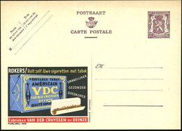 1948 BELGIEN, 90 C. Publibel-Ganzsache: VERITABLE TABAC AMERICAIN VDC.. (Packung, Tabak In Zigarettenpapier) Ungebr. (Mi - Sonstige & Ohne Zuordnung