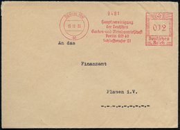 1935 (16.10.) BERLIN NW 40, Absender-Freistempel: Hauptvereinigung Der Deutschen Garten- U. Weinbauwirtschaft.., Fernbri - Other & Unclassified