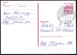 1984 6749 SCHWEIGEN-RECHTENBACH; Handwerbestempel: Deutsches Weintor (Weintor) Bedarfskarte (Bo.4) - Wein / Vine / Vin / - Other & Unclassified