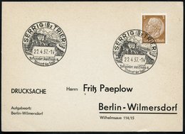 1937 (22.4.) SERRIG (Bz TRIER), Handwerbestempel: Bekannter.. Weinort Der Saar(Landschaft Mit Weinbergen) Inl.-Karte (Bo - Otros & Sin Clasificación