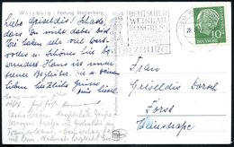 1957 (28.8.) (13 A) WÜRZBURG 2, Maschinen-Werbestempel: DEUTSCHER WEINBAU KONGRESS,, (histor, Winzer Mit Weinkiepe, Beda - Other & Unclassified