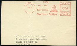 1936 (4.12.) ELTVILLE, Absender-Freistempel: Matheus Müller 1811 - 1936, 125 Jahre (Brustbild Des Gründers) Teil-Vorders - Sonstige & Ohne Zuordnung