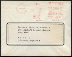 1933 (11.12.) WIESBADEN-SCHIERSTEIN, Absender-Freistempel: SEIT 1865 SÖHNLEIN SEKT (Sektgals, Wappen) Ausl.-Brief - Sekt - Other & Unclassified