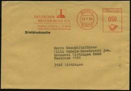 1980 (3.7.) 5300 BONN 2, Absender-Freistempel: DEUTSCHER BRAUER-BUND EV.. (Braukessel) Fernbrief - Bier / Beer / Biére / - Other & Unclassified