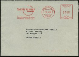 1996 01067 DRESDEN 12, Absender-Freistempel "DEUTSCHE POST AG": 22. MÄRZ, TAG DES WASSERS.., Kommunalbrief - Wasser, Was - Other & Unclassified