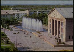 1976 UdSSR, 3 Kop. Bildganzsache, Komsomolzen, Schwarz: Kasachstan, Alma-Ata (Almaty) Theaterplatz Mit Brunnen, Ungebr.  - Other & Unclassified