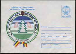 1995 RUMÄNIEN, 100 L. Sonder-Ganzsachen-Umschlag: Ökologischer Verein "III. Jahrtausend", Brasov (Tannen-Logo) Ungebr. ( - Sonstige & Ohne Zuordnung