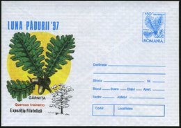 1997 RUMÄNIEN, 150 L. Sonder-Ganzsachen-Umschlag: "Monat Des Waldes", Ungarische Eiche (Baum U. Frucht) Ungebr. (Mi.U 19 - Altri & Non Classificati