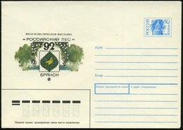 1992 RUSSLAND, 80 Kop., Ganzsachen-Umschlag "Russischer Wald" (Philatel. Ausstellung 92, Briansk) Ungebr. - Wald & Baum  - Autres & Non Classés