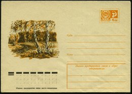 1978 UdSSR, 4 Kop. Ganzsachen-Umschlag, Orange: Birken (Graphik), Ungebr. - Wald & Baum / Forest & Tree / Fôret & Arbre  - Autres & Non Classés