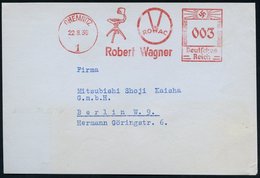 1936 (22.8.) CHEMNITZ 1, Absender-Freistempel: ROWAC, Robert Wagner = Bürostuhl, Bedarfs-Vorderseite - Holz & Möbel / Wo - Autres & Non Classés
