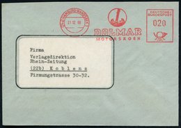 1960 (24 A) HAMBURG-WANDSBEK 1, Absender-Freistempel: DOLMAR MOTORSÄGEN (2 Männer Fällen Baum) Rs. Motivgleicher Absende - Other & Unclassified