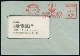 1960 (24 A) HAMBURG-WANDSBEK 1, Absender-Freistempel: DOLMAR MOTORSÄGEN (2 Männer Fällen Baum) Rs. Motivgleicher Absende - Otros & Sin Clasificación