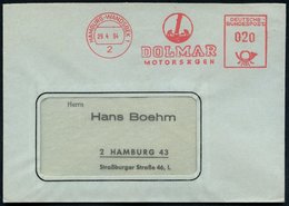 1964 (29.4.) 2 HAMBURG-WANDSBEK 1, Absender-Freistempel: DOLMAR MOTORSÄGEN (2 Männer Fällen Baum) Rs. Motivgleicher Abse - Other & Unclassified