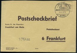 1973 6233 KELKHEIM; Handwerbestempel: Stadt Der Möbel.. = Schreiner Mit Hobel Auf Markenlosem Postscheckbrief, Seltene V - Sonstige & Ohne Zuordnung