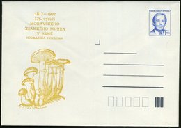 1992 TSCHECHOSLOWAKEI, PU 1 Kc. Havel: 175 JAHRE MORAVSKEHO ZEMSKEHO MUZEA V BRNE = Pilze, Ungebr. - Pilze / Mushrooms / - Autres & Non Classés