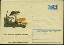 1975 UdSSR. 4 Kop. Ganzsachen-Umschlag, Graublau: 3 Steinpilze (oder Maronen?), Ungebr. - Pilze / Mushrooms / Champignon - Other & Unclassified
