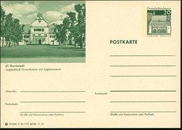 1970 61 Darmstadt, 20 Pf. Bild-Ganzsache Lorsch: Jagdschloß Kranichstein, Ungebr. (Mi.P 99/C 22-173) - Jagd / Hunting /  - Otros & Sin Clasificación